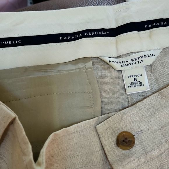 VEUC Sz 6 BR Linen Trousers - Picture 3 of 11